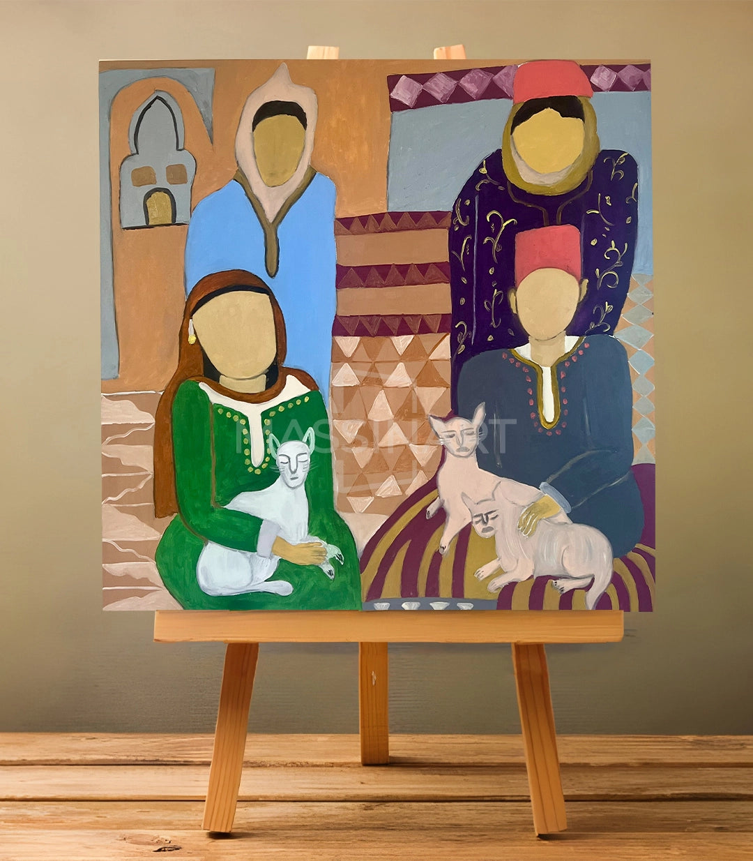 Moments de calme dans la Médine - signé par l'artiste Mohamed Acharki